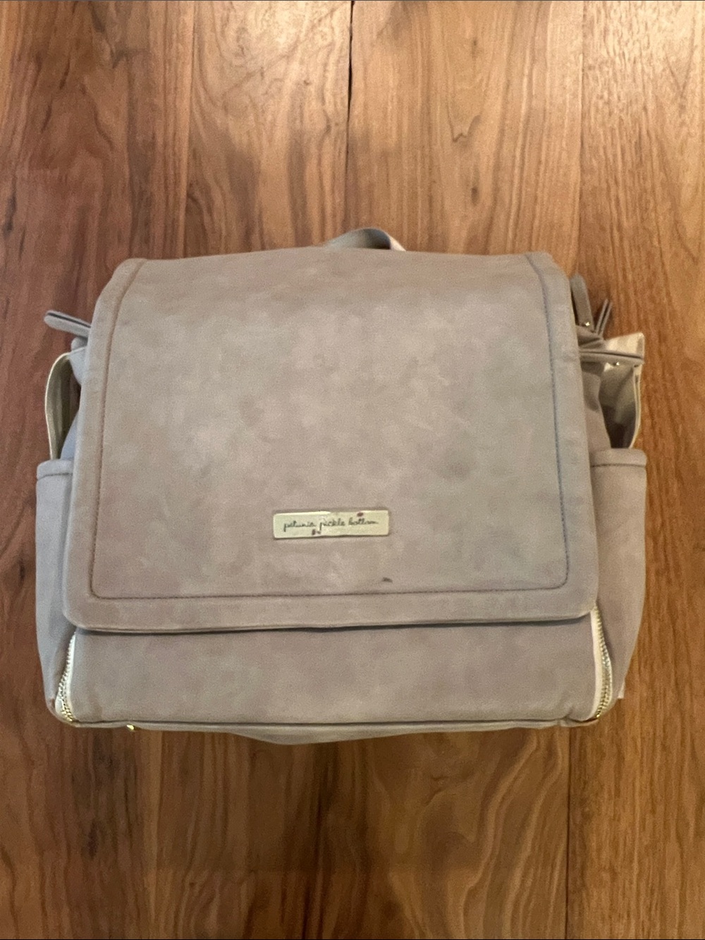 Petunia Pickle Bottom Taupe Diaper Bag Backpack Changing Pad